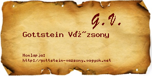 Gottstein Vázsony névjegykártya